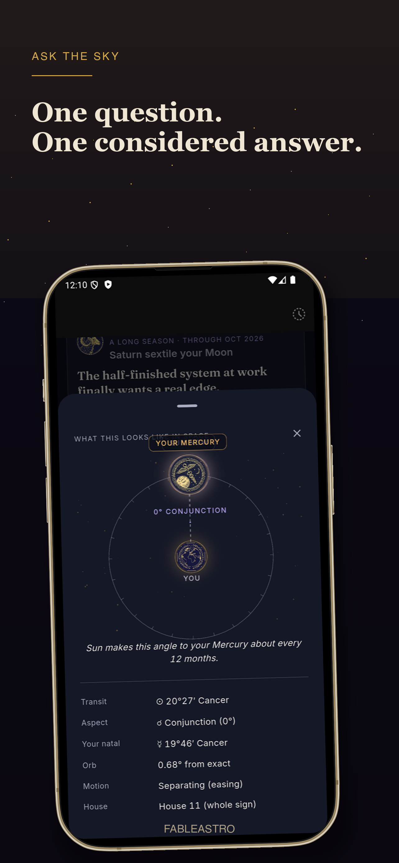 Ask the Sky: one astrology question with a considered, cited answer